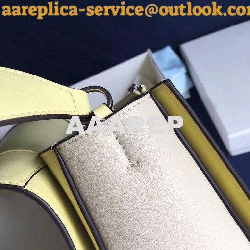 Replica Celine Medium Frame Bag in Citrus/Ivory Shiny Smooth Calfskin 8