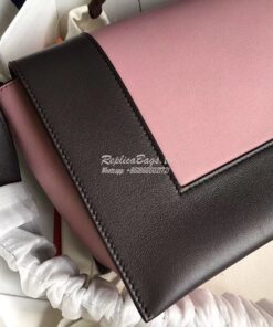 Replica Celine Medium Frame Bag in Antique Rose/ Liquorice Shiny Smoot 2