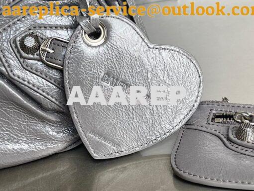 Replica Balenciaga Le Cagole XS S Shoulder Bag in Lambskin Grey 671307 7