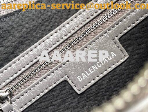 Replica Balenciaga Le Cagole XS S Shoulder Bag in Lambskin Grey 671307 16