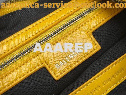 Replica Balenciaga Le Cagole XS S Shoulder Bag in Lambskin Yellow 6713 14