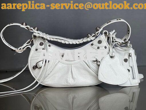 Replica Balenciaga Le Cagole XS S Shoulder Bag in Lambskin White 67130 9