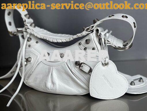 Replica Balenciaga Le Cagole XS S Shoulder Bag in Lambskin White 67130 11