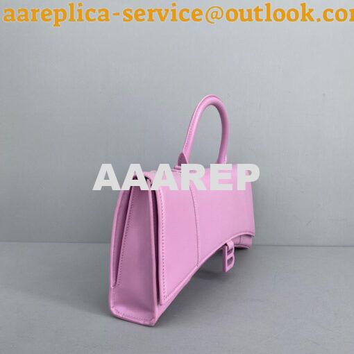 Replica Balenciaga Hourglass Stretched Top Handle Bag in Light Purple 2