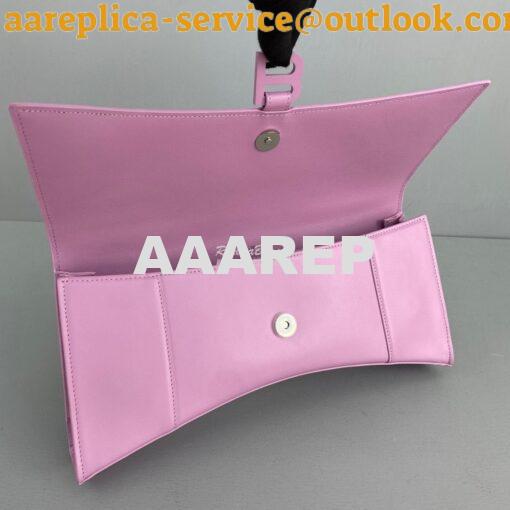 Replica Balenciaga Hourglass Stretched Top Handle Bag in Light Purple 5