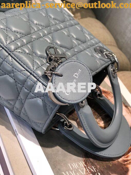 Replica Christian Dior Lady Dior Quilted in Lambskin Leather Bag Ash B 11