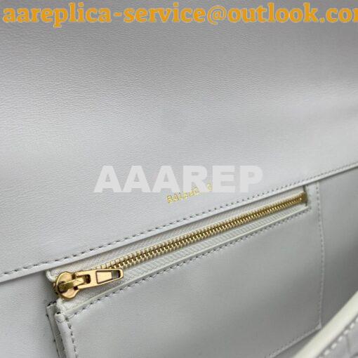 Replica Balenciaga Hourglass Stretched Top Handle Bag in White Shiny C 8