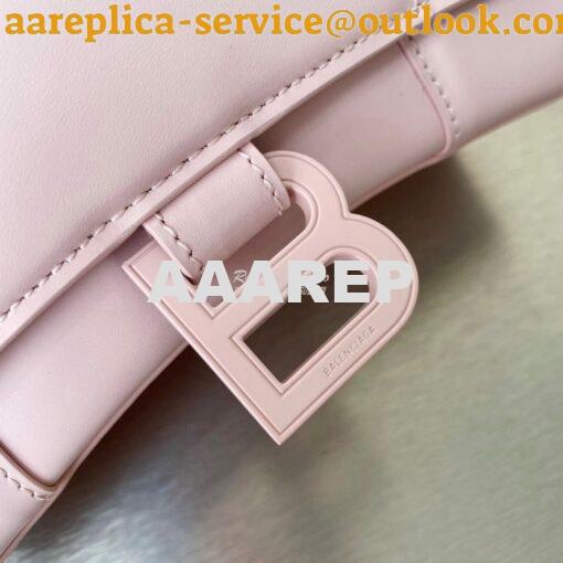 Replica Balenciaga Hourglass Top Handle Bag In Light Rose Shiny Box Ca 5
