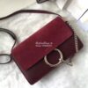 Replica Chloe Faye Small shoulder bag in Suede and Smooth Calfskin Min 11