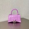 Replica Balenciaga Hourglass Top Handle Bag In Mink Shiny Box Calfskin 17