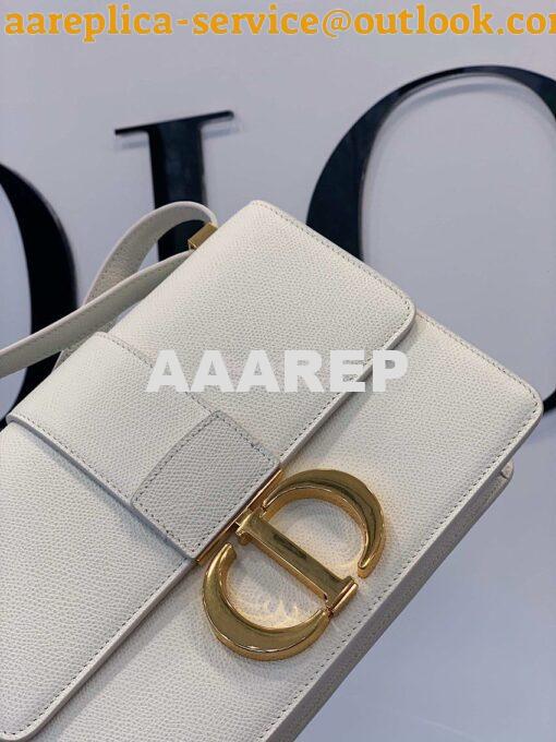 Replica Dior 30 Montaigne Grained Calfskin Bag in White 6