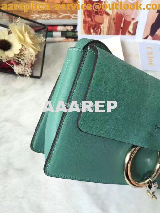 Replica Chloe Faye Small shoulder bag in Suede and Smooth Calfskin Min 6