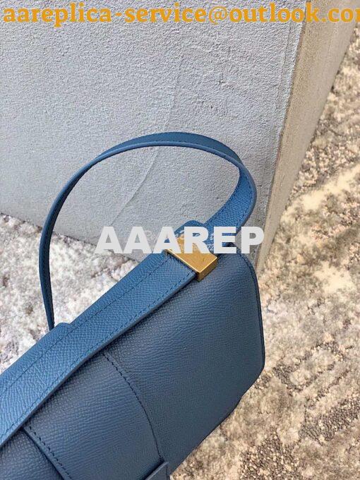 Replica Dior 30 Montaigne Grained Calfskin Bag in Denim Blue 13