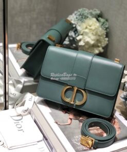 Replica Dior 30 Montaigne Calfskin Bag in Storm Blue