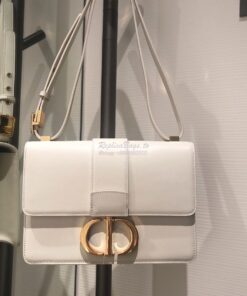 Replica Dior 30 Montaigne Calfskin Bag in White 2