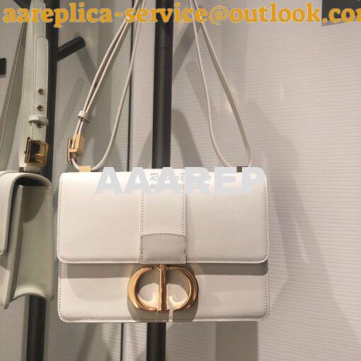 Replica Dior 30 Montaigne Calfskin Bag in White 2
