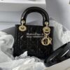Replica Christian Dior Quilted Black Patent Leather Lady Dior Bag