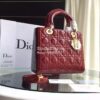 Replica Christian Dior Quilted Black Patent Leather Lady Dior Bag 14