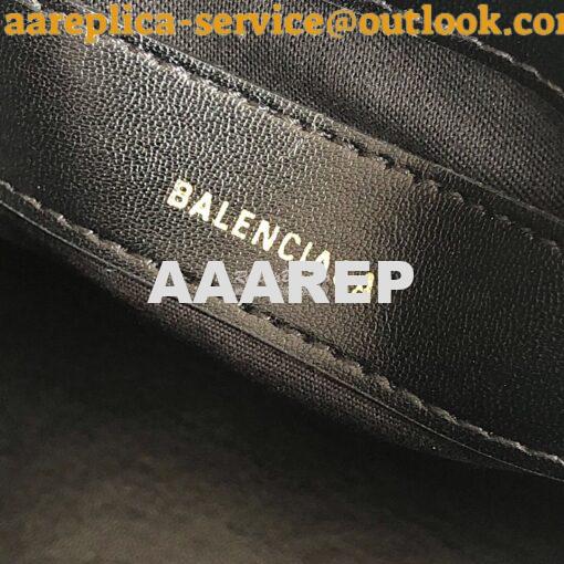 Replica Balenciaga Ville Top Handle Bag In Black Crocodile Emboosed Ca 6