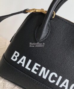 Replica Balenciaga Ville Top Handle Bag In Black Small Grain Calfskin 2