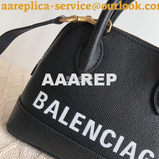 Replica Balenciaga Ville Top Handle Bag In Black Small Grain Calfskin 2