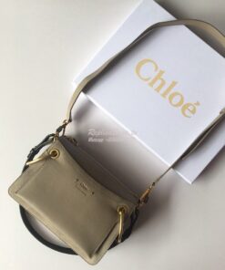 Replica Chloe Roy Bag Motty Grey in Suede & Smooth Calfskin Replica Chloe Roy Bag Motty Grey in Suede & Smooth Calfskin