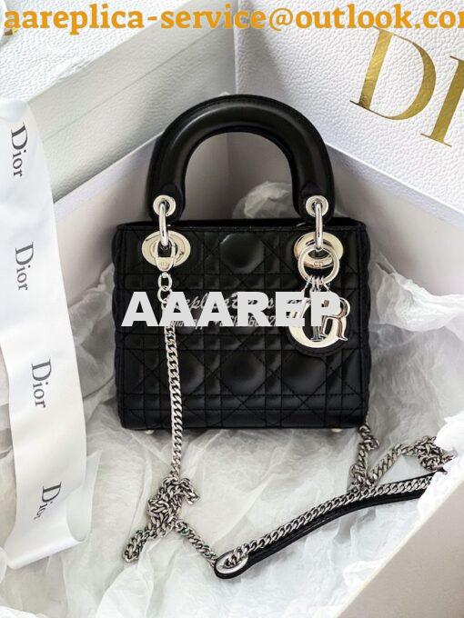 Replica Dior Lady Dior in Black Lambskin 10