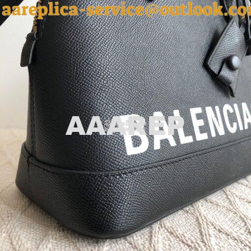 Replica Balenciaga Ville Top Handle Bag In Black Small Grain Calfskin 8