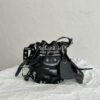 Replica Balenciaga Printed Textured-Leather Shopping Tote XXS Black 10