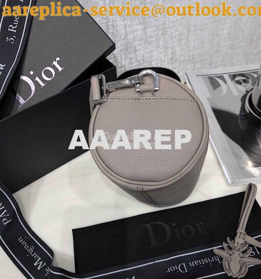 Replica Dior Beige Grained Calfskin "Roller" Pouch With "Atelier" Prin 6