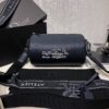 Replica Dior Black Grained Calfskin "Roller" Pouch With "Atelier" Prin 11