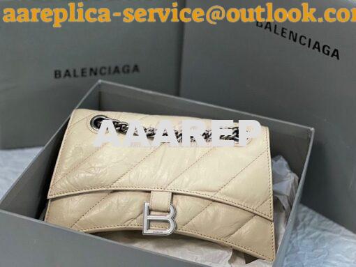 Replica Balenciaga Crush Small Chain Bag In Quilted Sand Crushed Calfs