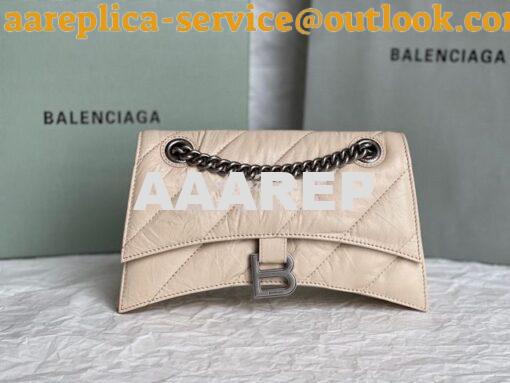 Replica Balenciaga Crush Small Chain Bag In Quilted Sand Crushed Calfs 3