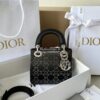 Replica Dior Black Grained Calfskin "Roller" Pouch With "Atelier" Prin 10