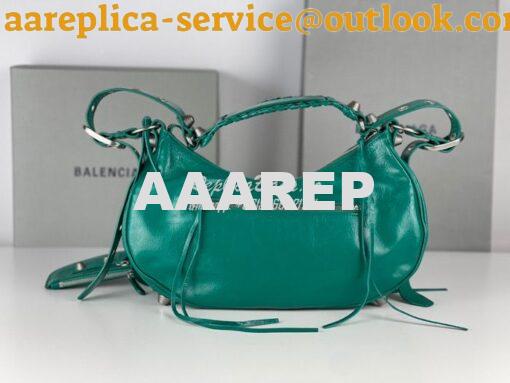 Replica Balenciaga Le Cagole XS S Shoulder Bag in Lambskin Jade Green 8