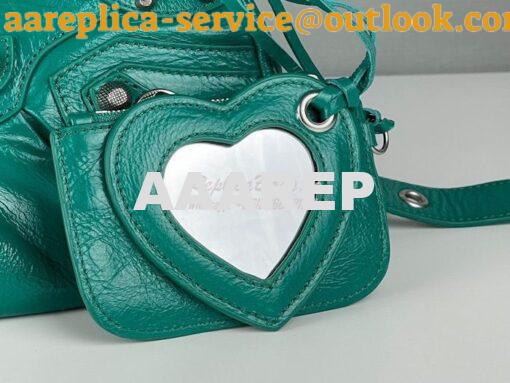 Replica Balenciaga Le Cagole XS S Shoulder Bag in Lambskin Jade Green 16