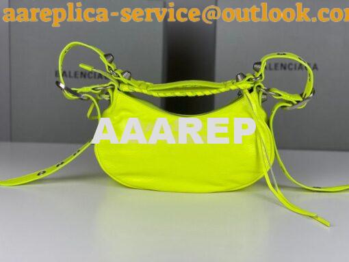 Replica Balenciaga Le Cagole XS S Shoulder Bag in Lambskin Neon Yellow 21