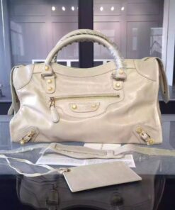 Replica Balenciaga Giant Gold City White