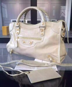 Replica Balenciaga Giant Gold City White 2