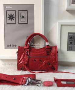 Replica Balenciaga Classic City claret red