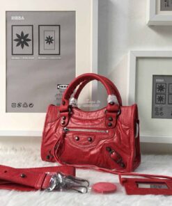 Replica Balenciaga Classic City claret red 2