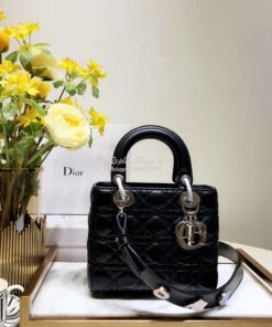 Replica My Lady Dior Bag Lambskin with Customisable Shoulder Strap Bla Replica My Lady Dior Bag Lambskin with Customisable Shoulder Strap Bla