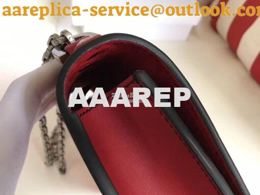 Replica Dior J'ADIOR Flap Bag With Silver Chain in Calfskin Red 7
