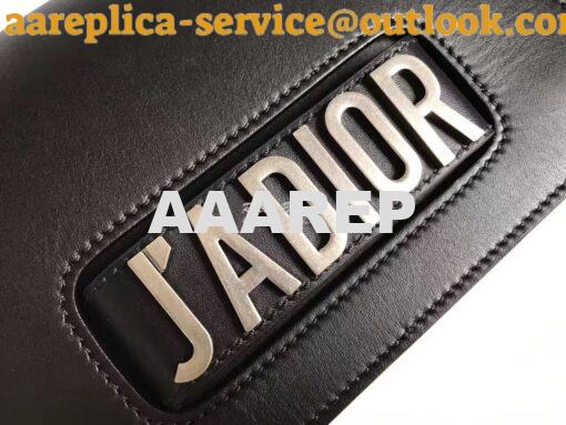 Replica Dior J'ADIOR Flap Bag With Silver Chain in Calfskin Black 3