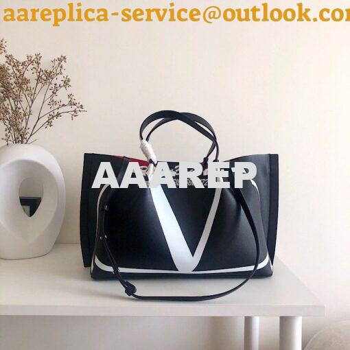 Replica Valentino Garavani VLOGO Escape Shopper Leather Tote Bag