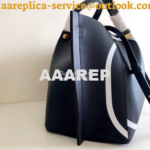 Replica Valentino Garavani VLOGO Escape Shopper Leather Tote Bag 4