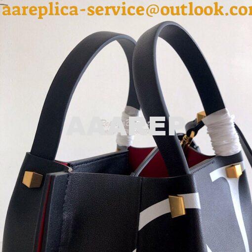 Replica Valentino Garavani VLOGO Escape Shopper Leather Tote Bag 15