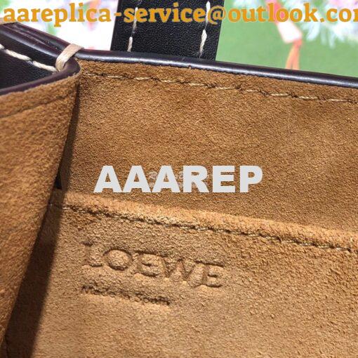 Replica Loewe Gate Top Handle Mini Bag 66042 in Natural Calfskin Black 8