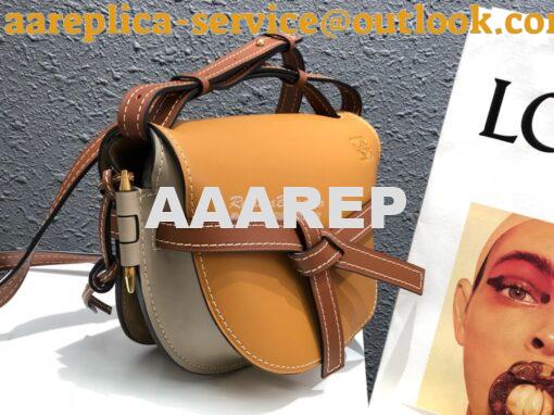 Replica Loewe Gate Small Bag 397511 Amber/Light Grey 2