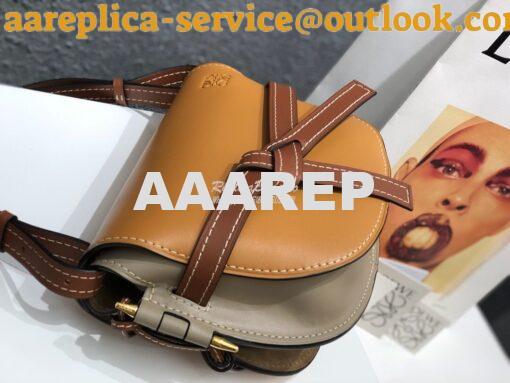 Replica Loewe Gate Small Bag 397511 Amber/Light Grey 3